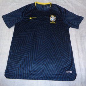 Nike CBF Brasil Authentic Soccer Jersey Shirt 2018 /19 Dri-Fit Size XL  Adult